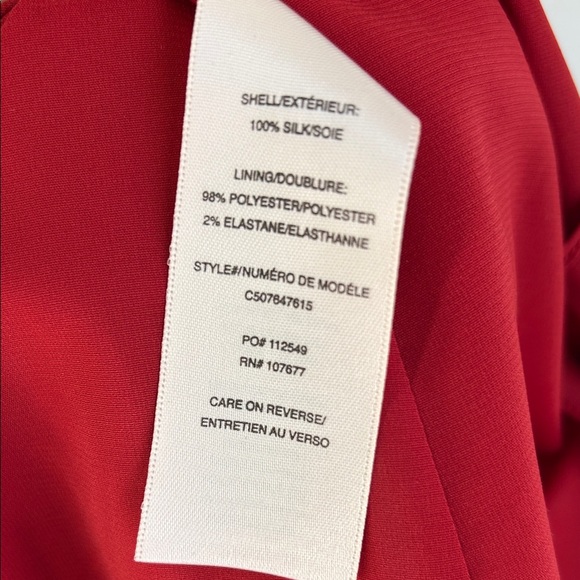 Alice + Olivia Deep Red Ashland Silk Camisole Slip Dress | 8 - Picture 4 of 8